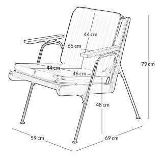 Vue détaillée du fauteuil PILA