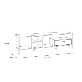 Vue détaillée du meuble TV FIDELIS