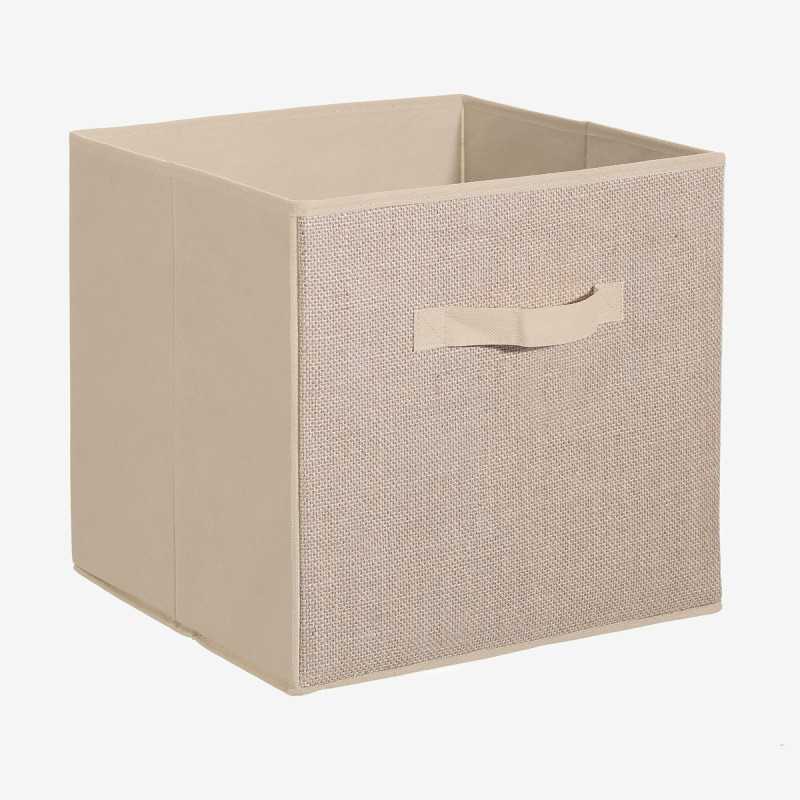 Acheter Ocean Home Textile Boîte de Rangement en Jute avec Couvercle, Cube  de Rangement Pliable 30x30x30 cm