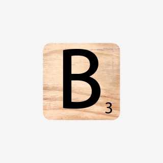 Vue de face de la lettre B
