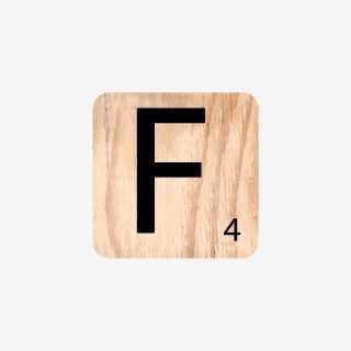 Vue de face de la lettre F