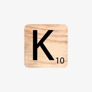 Vue de face de la lettre K