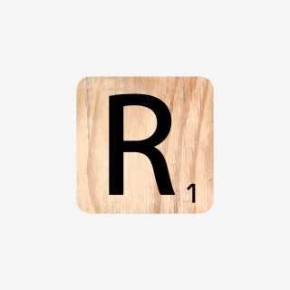 Vue de face de la lettre R