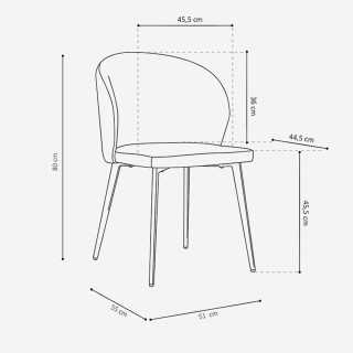 Vue détaillée de la chaise RIVO