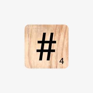 Vue de face du symbole Hashtag