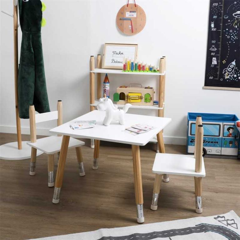 Table + 2 chaises - CRAYON