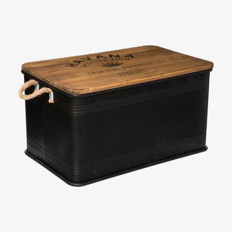 Malle de rangement métal grand modèle 60,1x33,1 cm - CUBA