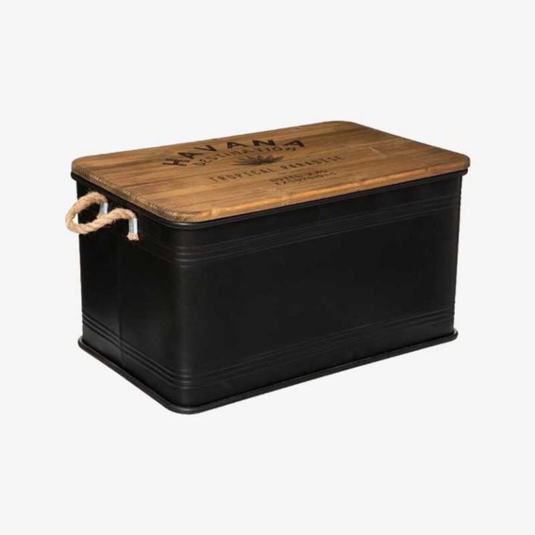 Malle de rangement métal moyen modèle 54,3x29,1 cm - CUBA