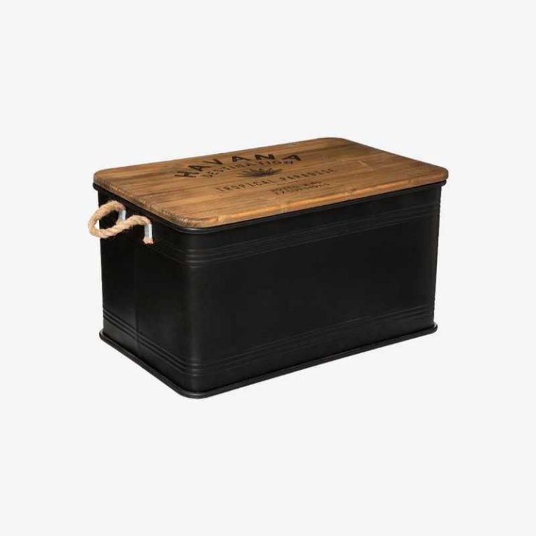 Malle de rangement métal petit modèle 45,2x25 cm - CUBA