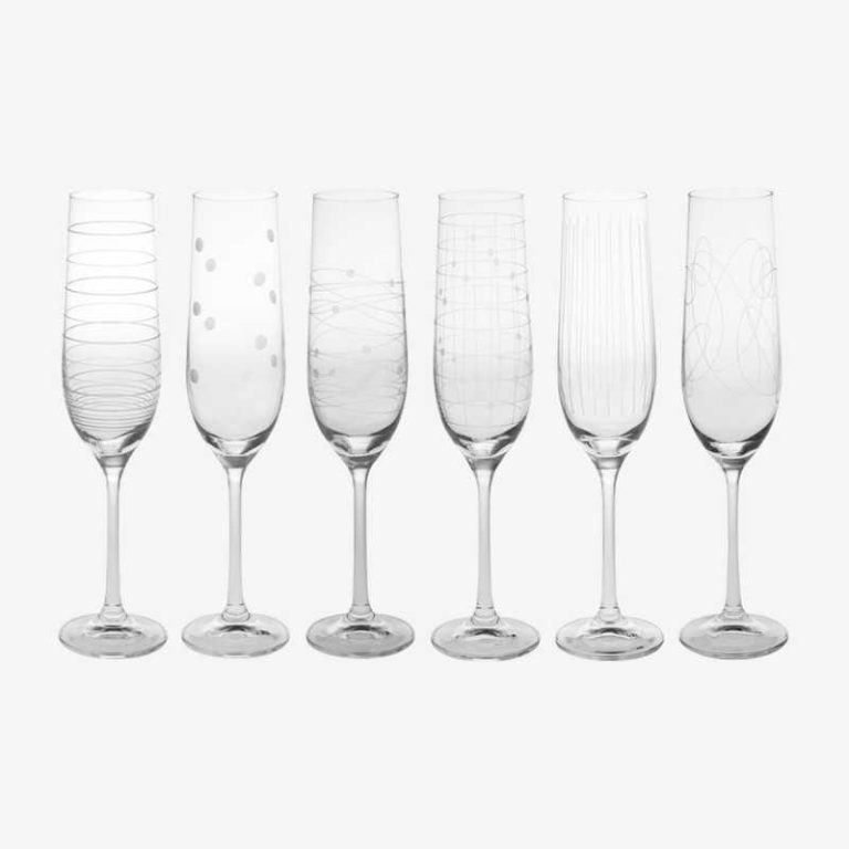 Lot de 6 flûtes 19 cl - GRAPHI