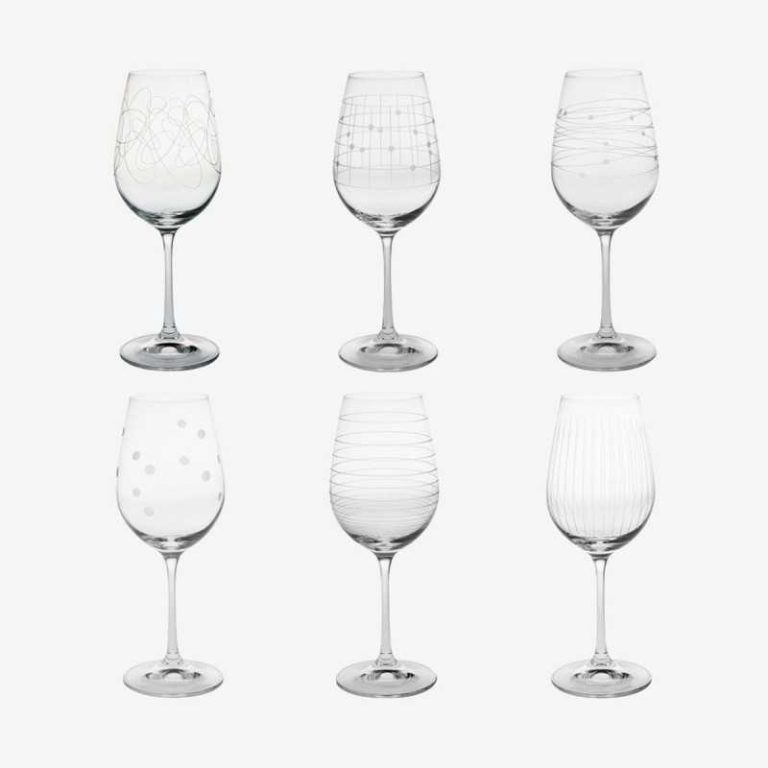 Lot de 6 verres à pieds 35 cl - GRAPHI