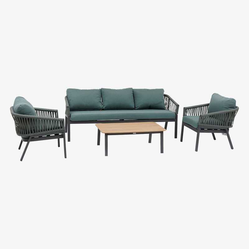 Vue de face du salon de jardin ORIENGO