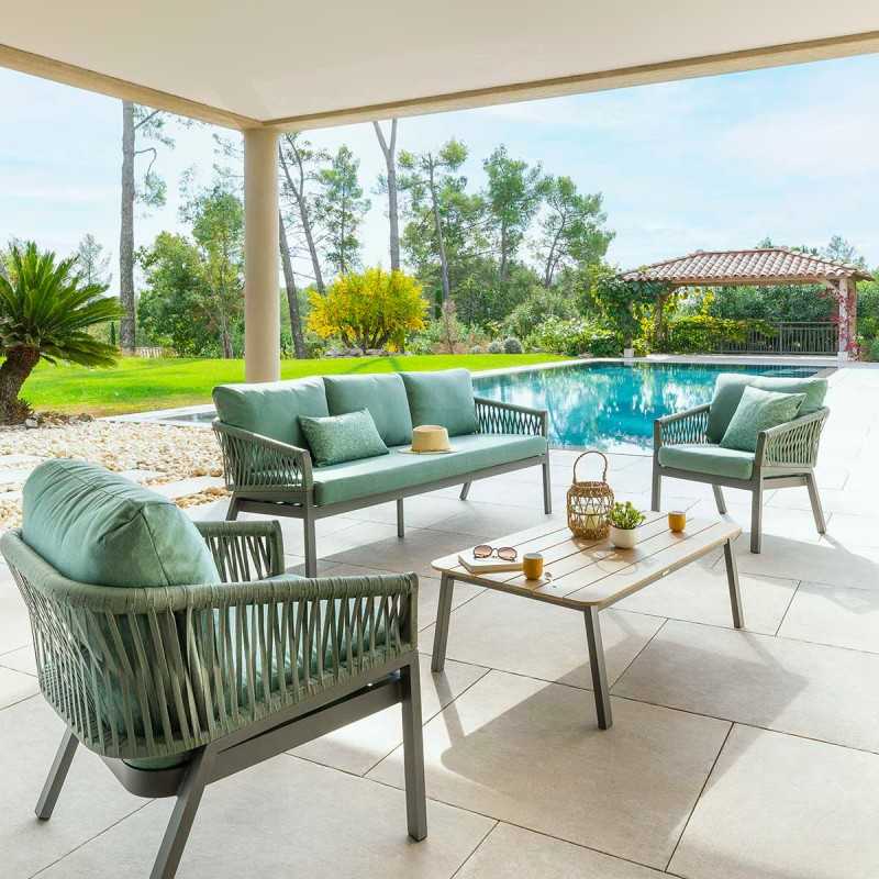 Vue détaillée du salon de jardin ORIENGO
