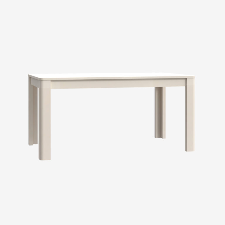 Table à manger extensible 4 pieds beige - FORTUNA