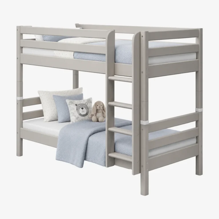 FLEXA Lit superposé 154cm avec échelle et barrière