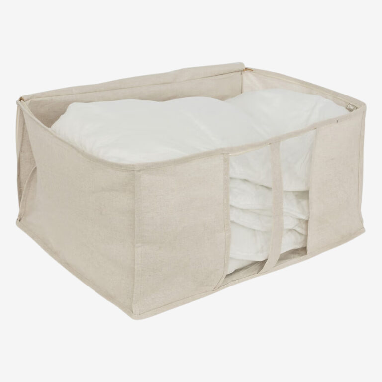 Housse de rangement souple 60x45 cm beige - DRESSY