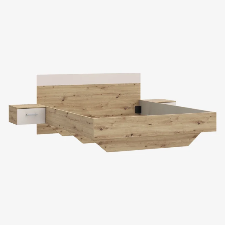 FLORA Lit 160 + chevets suspendus