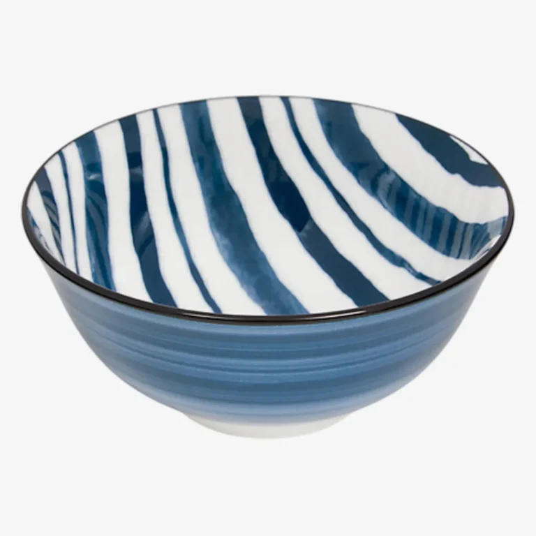 UMAMI Bol en porcelaine rayure