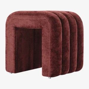 Pouf en tissu chenillé H 40 cm – PALATINO